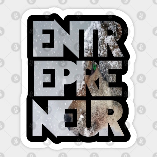 Eternal Entrepreneur : Lone Wolf Sticker by FOOTBALL IS EVERYTHING